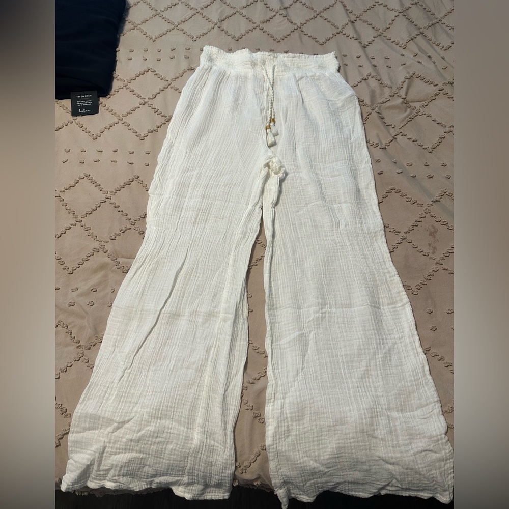 Abercrombie gauze pants coverup